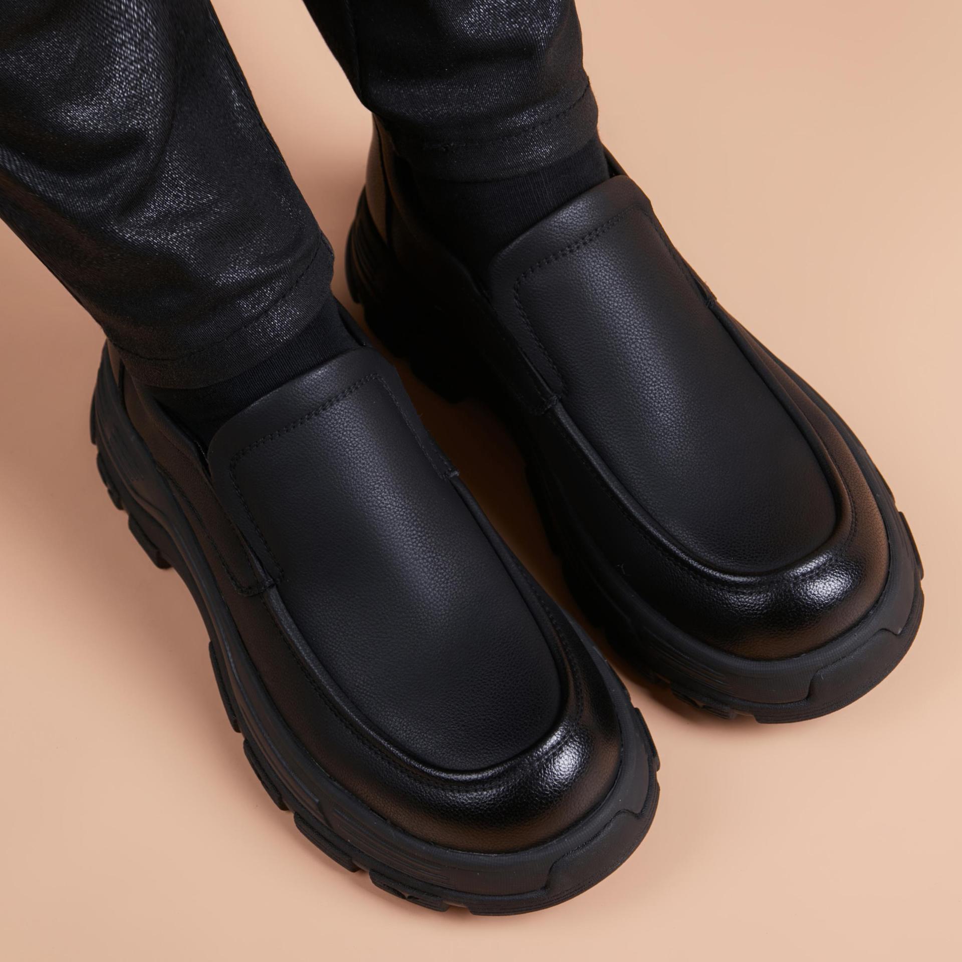 Men's Genuine Leather Business Casual Slip-On Soft Leather British Style Heightening Non-Slip Wear-Resistant Thick-Soled Men's Shoes Wholesale