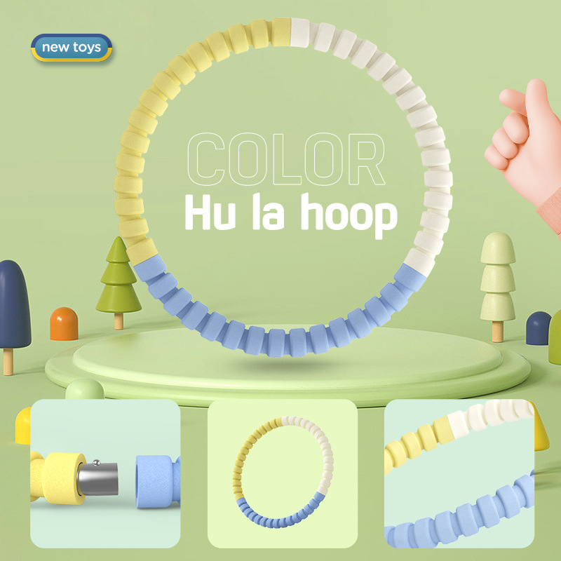 Removable Thickened Colorful Hula Hoop Abdominal Tinker Waist Beauty Children Hula Hoop Adult Fitness Foam Hula Hoop Fashion