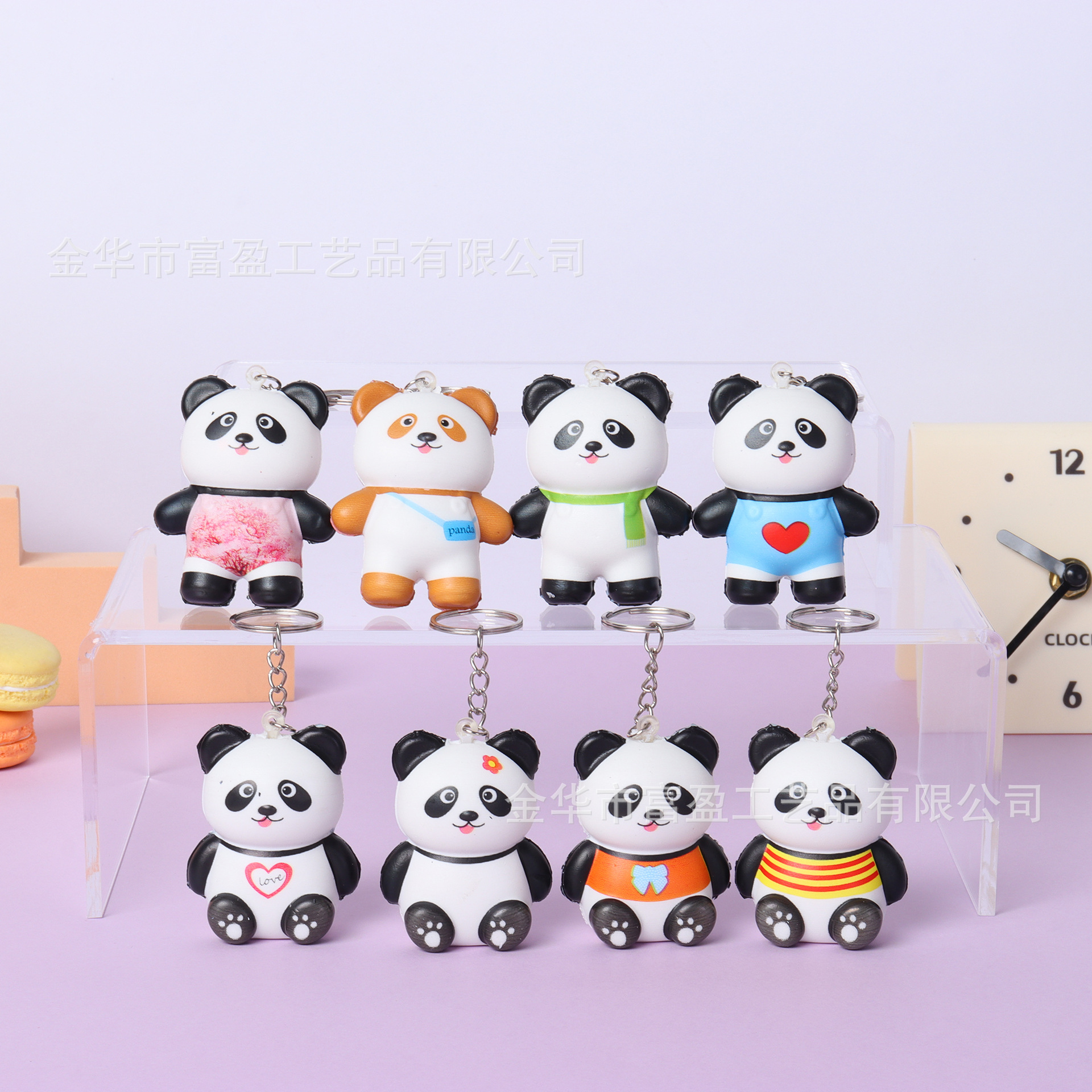 Мягкая игрушка в виде мультяшного панды с медленным восстановлением, забавный брелок для детей, оптовая продажа