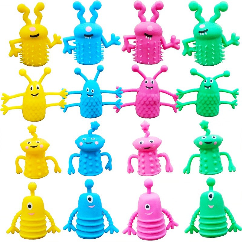 Amazon Tpr Soft Rubber Finger Puppet Toy Cartoon Hand Puppet Interactive Toy Hand Puppet Halloween Children's Toy