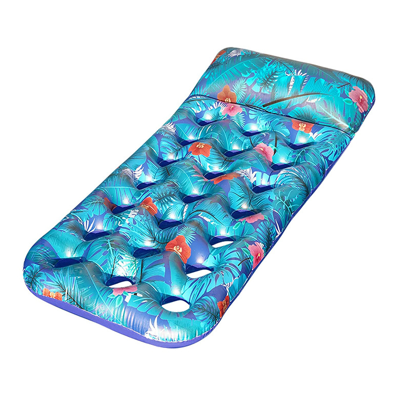 Cross-Border Inflatable Water Sunshade U-Shaped Seat Pool Water Backrest Lounge Chair Floating Maple Leaf Floating Chair Sand Floating Boat