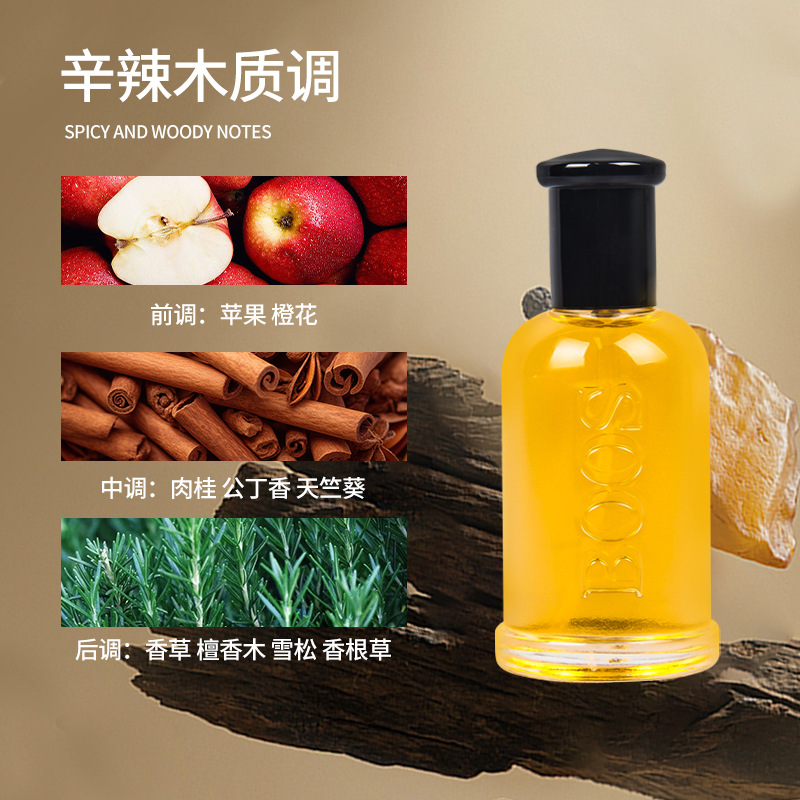 Cocoailishi Men's Cross-Border Export Perfume Midnight Gentleman Confident Fragrance Long-Lasting Light Fragrance Woody Tone