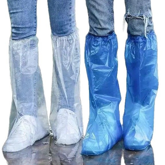 Disposable Waterproof and Dustproof Shoe Covers, Rain Boots, Thickeneded Wear-Resistant Anti-Slip High Boots Covers, Waterproof Shoe Covers for Rainy Days