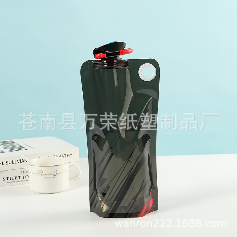 Ready Supply of Foldableing Water Bag Duckbill Flip-Top Pe Water Bag with Logo Portable Outdoor Cycling and Mountaineering Foldableing Water Bag
