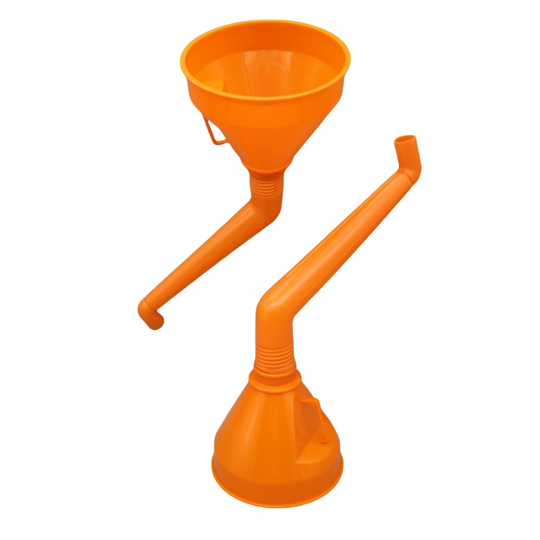 In stock supply car motorcycle gasoline oil with filter screen thickened oil funnel curved medium fuel funnel