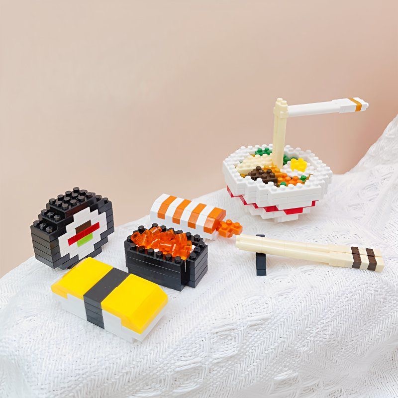 Wholesale Dropshipping Cross-Border Special Supply of Cola Burger Popcorn Fries Donuts Building Block Model Fun Building Toys