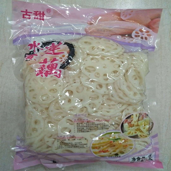 Вареные ломтики корня лотоса Gutian 300г Оптовая продажа сегментов и кубиков корня лотоса