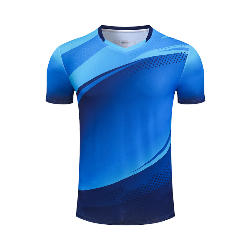 Quick-drying badminton clothing jersey custom printing table tennis clothing top competition training clothing t-shirt wholesale
