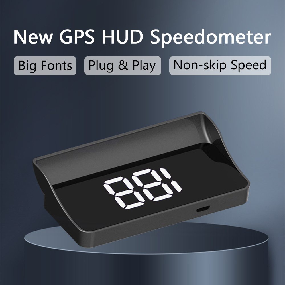 W1 Weiying New Car Hud Head-Up Display Gps Speedometer Speed Display Kmh/Mph Cross-Border