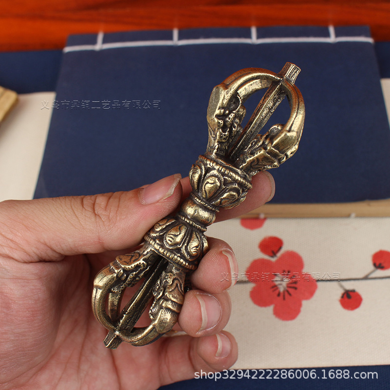 Тибетский секретный инструмент ручной работы латунный пестик