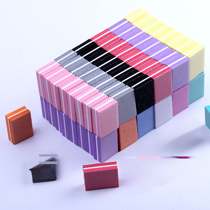 Cross-Border Direct Supply of Small Square Nail Polishing Sponges, Double-Sided Polishing and Shaping, Mini Small Tofu Block Nail Polishing Blocks