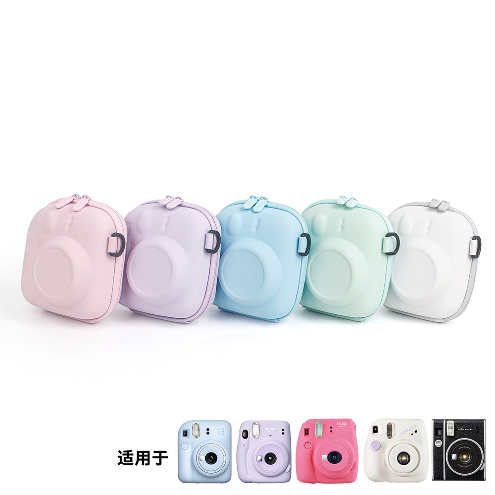 Подходит для Polaroid Mini, универсальная жесткая косметичка чистого цвета, портативный защитный чехол из EVA, сумка через плечо