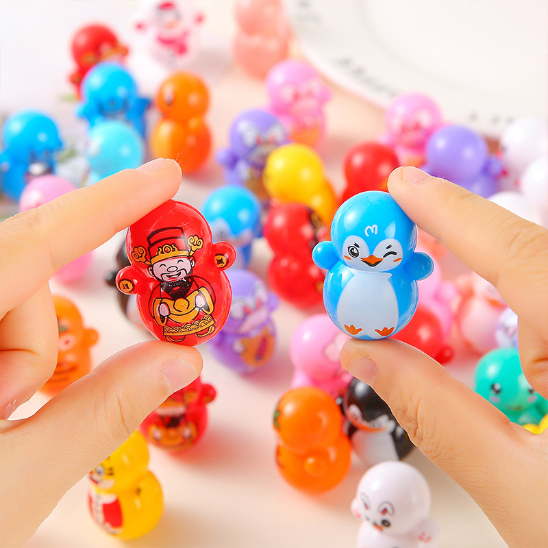 Douyin Popular Cartoon Mini Tumbler Kidsren's Educational Small Gifts Casual Nostalgic Small Toys Street Stall Wholesale