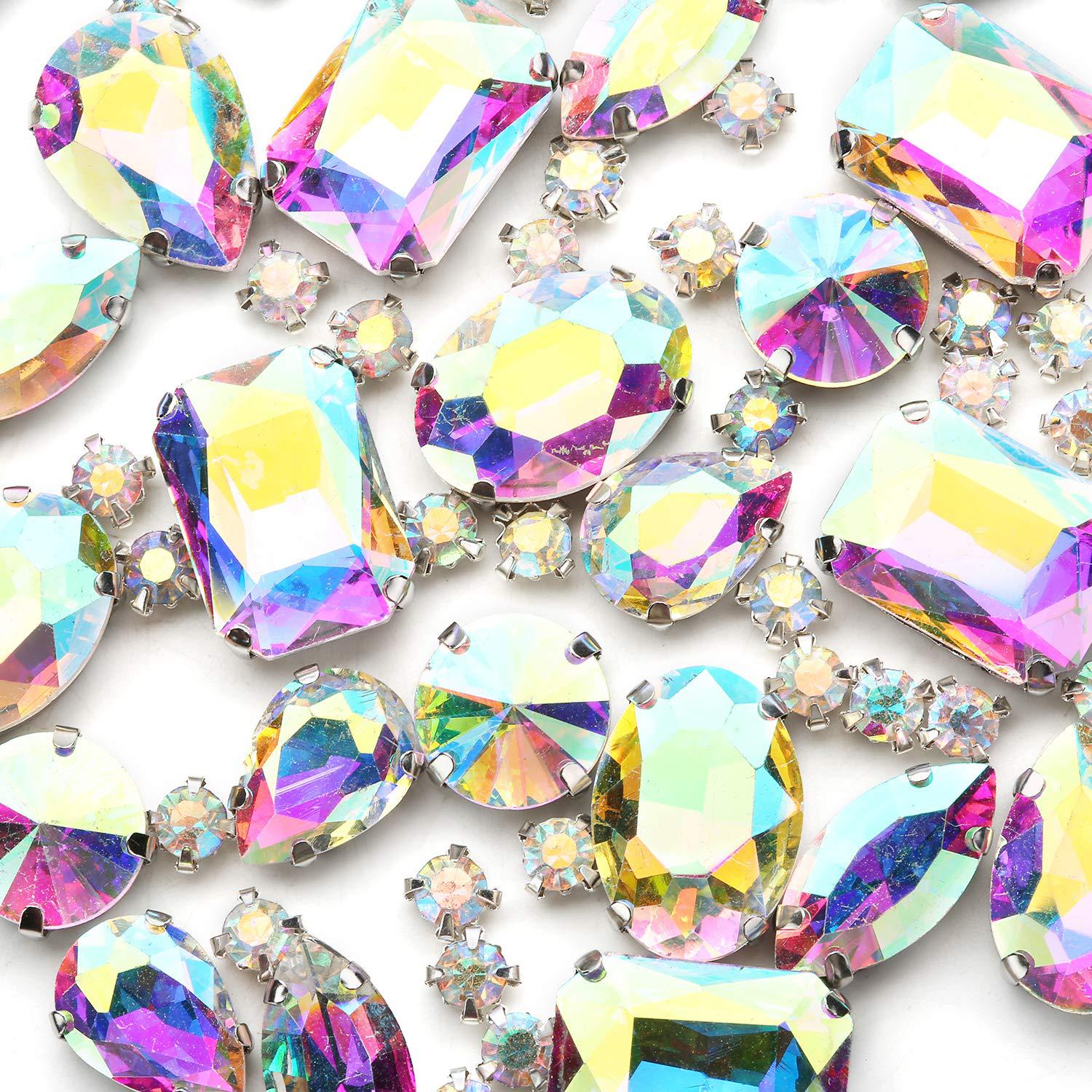 130/bag glass rhinestone white hand-sewn claw drill DIY handmade wedding bow dress material jewelry