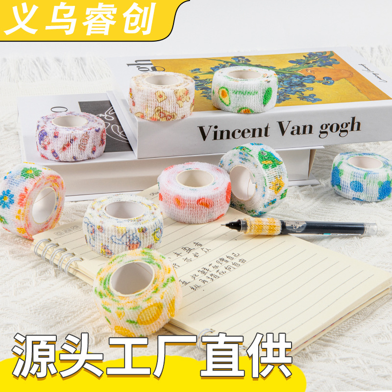 Self-Adhesive Elastic Bandage in Stock, Student Writing Sports Band, Sports Protective Elastic Bandage, Non-Woven Finger Protection Bandage