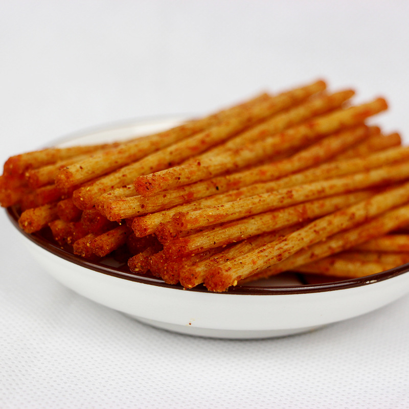 Xiaofugui Zhou peeling dog beating stick noodle vegetarian half-night chicken called small bag spicy snacks wholesale childhood snacks