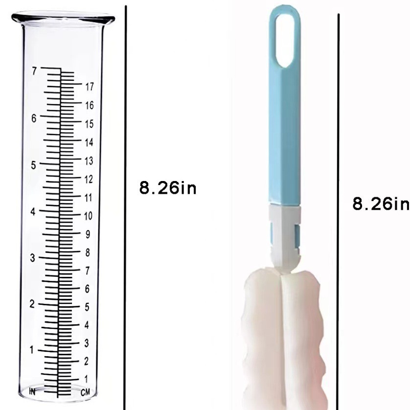 Amazon rain gauge plastic transparent rain gauge, outdoor rain gauge anti-collision and anti-cracking crafts