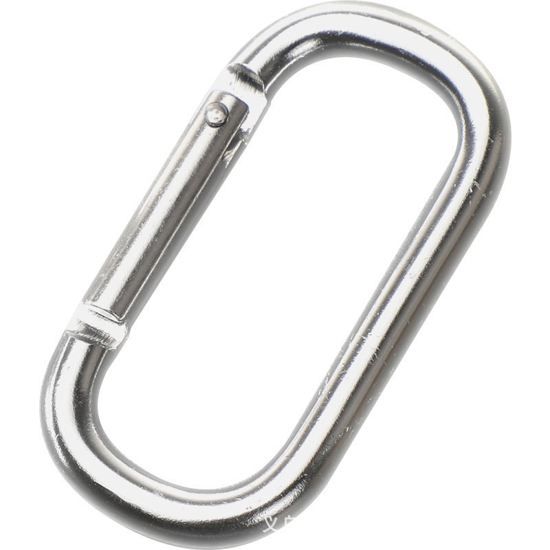 Gun Color No. 6 Runway Type Aluminum Alloy Carabiner Quick Hook Safety Buckle Spring Buckle Water Bottle Buckle Wholesale Cross-Border