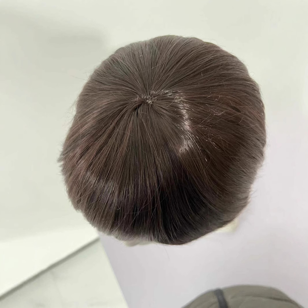 Manufacturer Customized Men's Short Hair Wig Black Dark Brown Light Brown Flaxen Wig Hair Cover Cross-Border Wig Wholesale