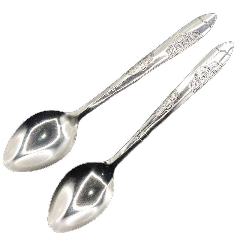 410 Stainless Steel Spoon Household Soup Spoon Long Handle Thickeneded Creative Korean Eating Spoon Butterfly Spoon Watermelon Spoon