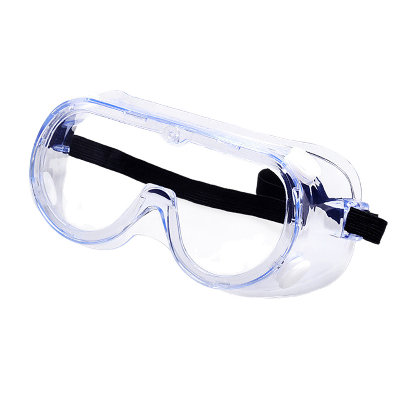Transparent fully enclosed protective four-bead goggles men and women dust-proof anti-fog labor protection splash-proof polished windproof goggles riding