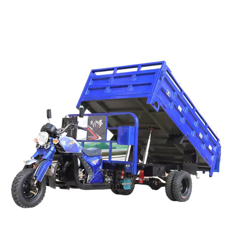 Zongshen Power Three-Wheeled Motorcycle Gasoline Cargo Five-Wheel Double-Top Dump Truck Household Fuel-Powered Water-Cooled Agricultural Heavy-Duty Vehicle