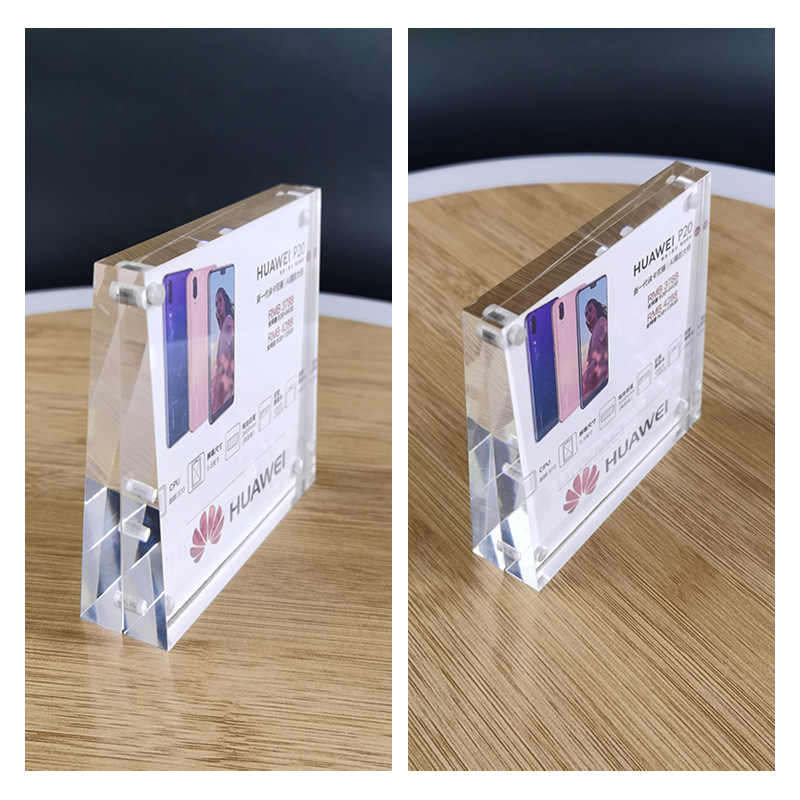 Acrylic double-sided table card trapezoidal table card inclined strong magnetic Table sign hotel meeting seat table card stand