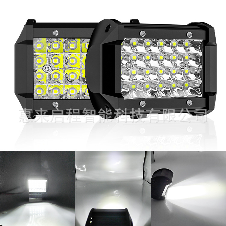 Factory Direct Sales Miki Model 24 Beads 72w Work Light Motorcycle Modified Light Headlight High Brightness Inspection Light