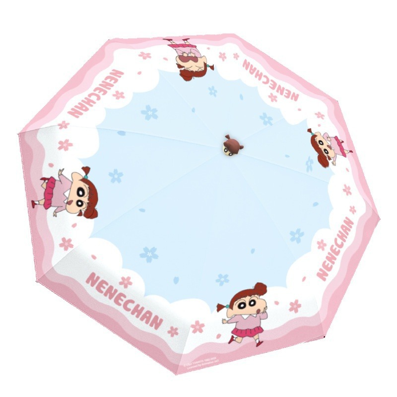 Gardenia Crayon Shin-Chan Silicone Head Sun Umbrella Rain or Shine Creative Anti-Uv Small Portable Cute Umbrella