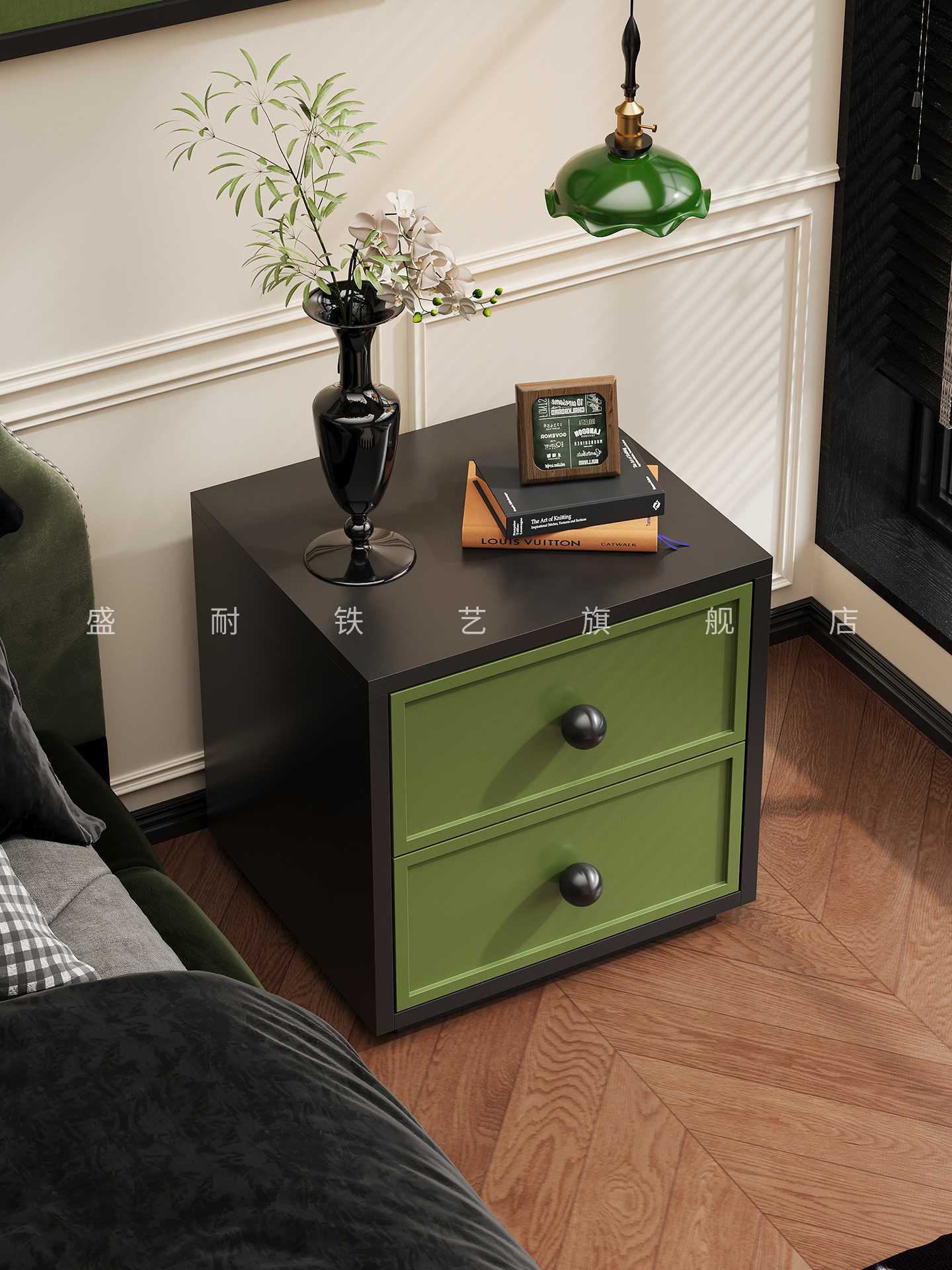 ✅ Creative Vintage-Style Bedside Table 2026 New Model Metal Iron Art Bedroom Home Children's Bedside Storage Cabinet