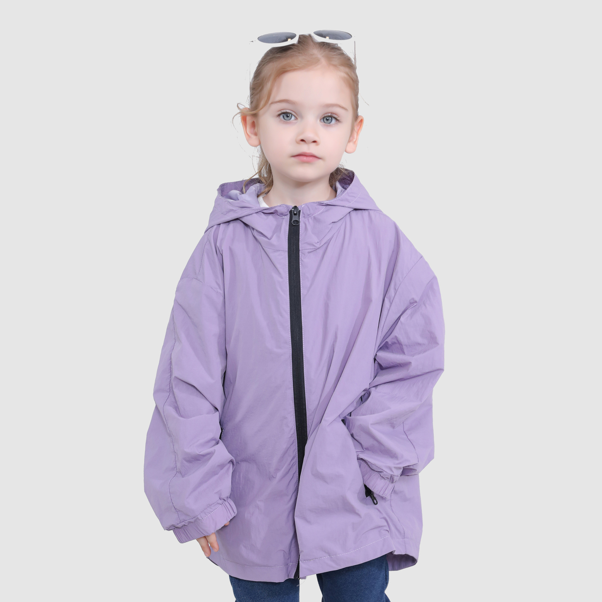 Kunkka Spring and Autumn 25 New Women's and Boys' Lightweight Waterproof Windbreaker Outdoor Loose Portable Hiking Jacket