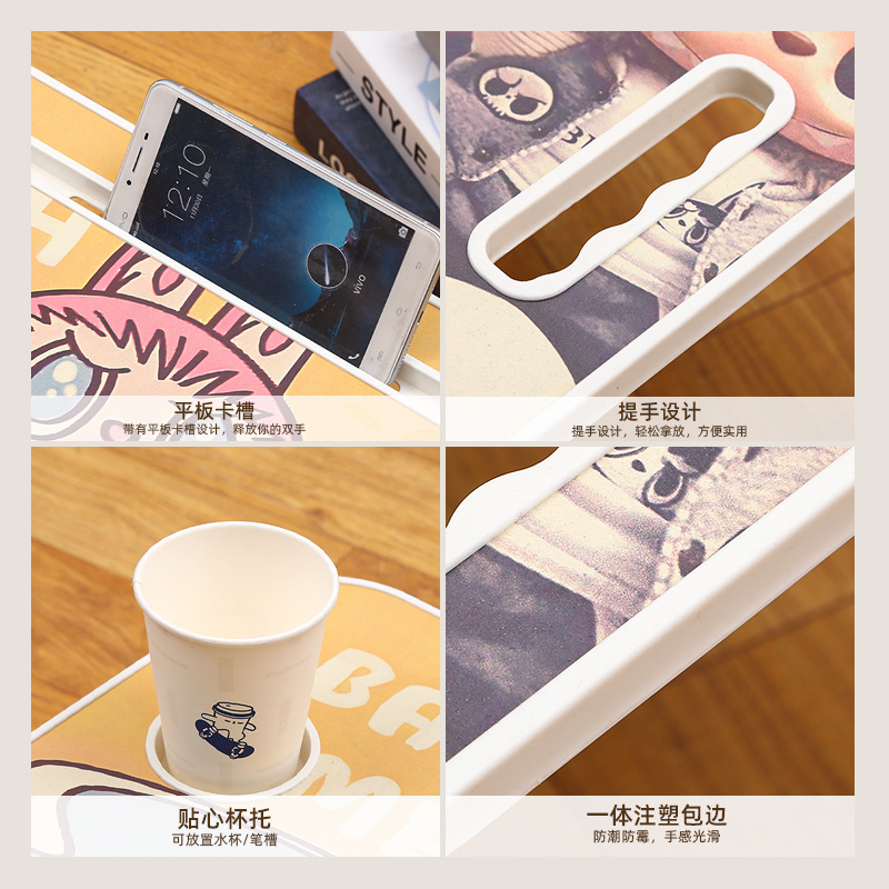 Cartoon Folding Table Bed Laptop Table Student Dormitory Foldable Injection Molded Cartoon Lazy Table Manufacturer