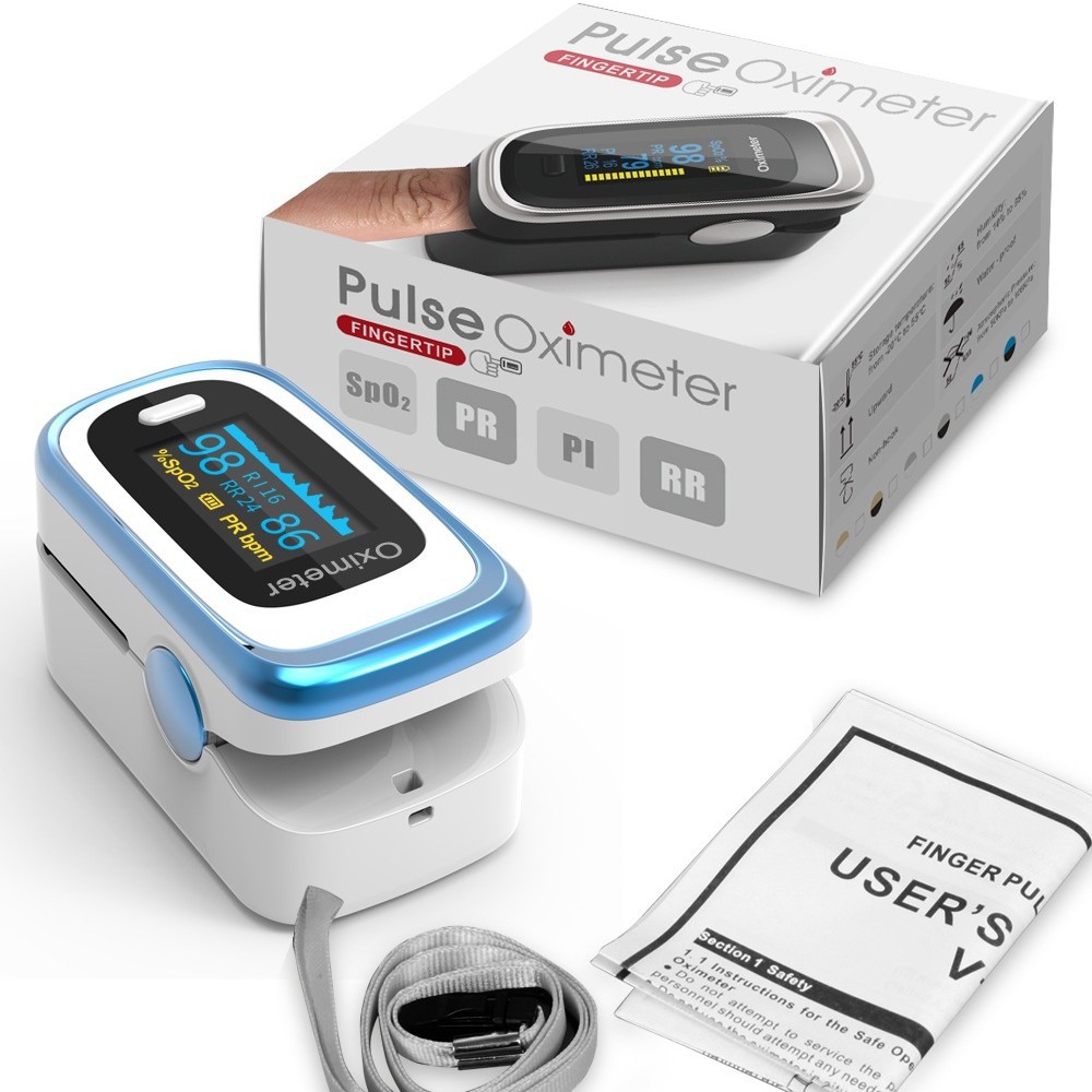 Finger Clip Oximeter Finger Pulse Oximetry Monitor Respiratory Rate FDA CE Sleep Monitor