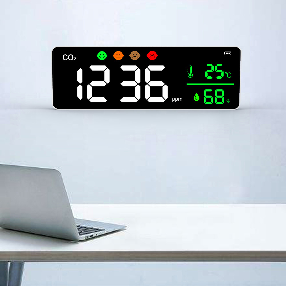 Wall-mounted carbon dioxide detector carbon dioxide concentration tester Europe, Japan and the United States hot sale + foreign trade
