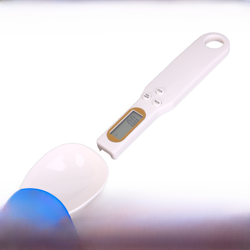 Manufacturer's White Spoon Scale, Accurate 500G/0.1G Electronic Measuring Spoon Scale for Home Kitchen Baking Ingredients Weight Measurement