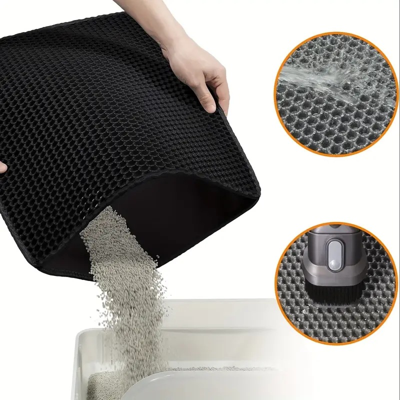 Double-layer Thickened EVA Cat Litter Mat Washable Anti-take-out Anti-splash Cat Rubbing Foot Mat Cat Litter Basin Cat Supplies