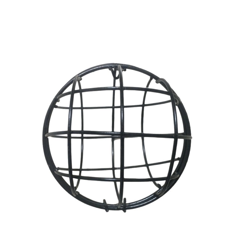 Metal Crafts, Hollow Iron Art, Round Ball Bird Feeder, Outdoor Garden Black Single Hook Hanging Chain Feeder