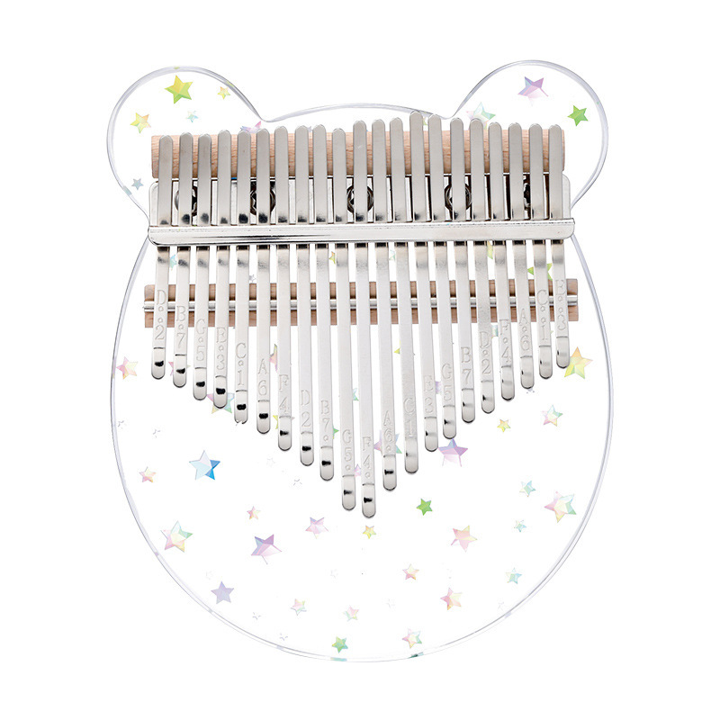 Hua Shu Thumb Piano kalimba 17 Tone 21 Tone Transparent kalimb Thumb Piano Crystal Finger Piano for Girls