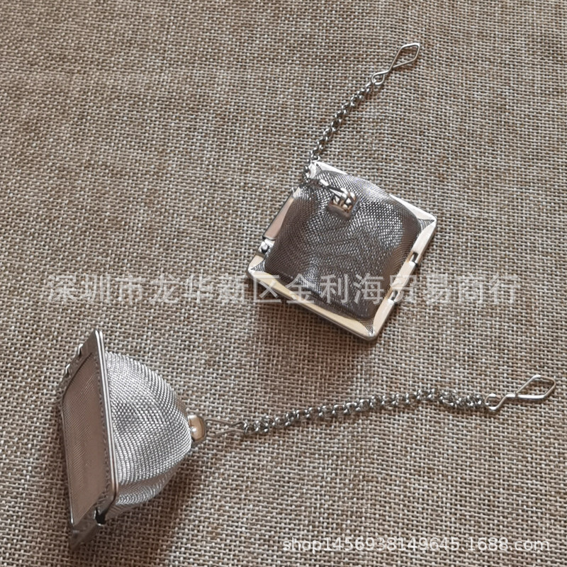 304 Stainless Steel Chain Pyramid Filter Mesh Seasoning Marinade Basket Pig Tripe Chicken Pepper Cage