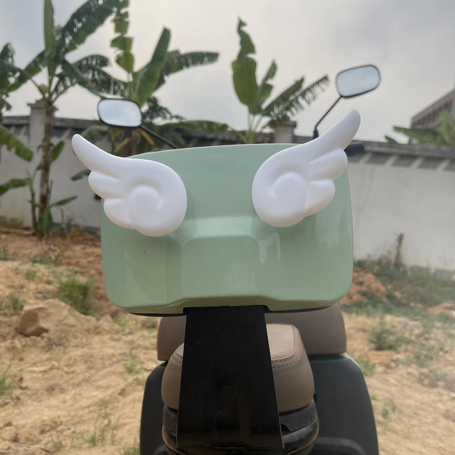 Декорация для шлема с ангельскими крыльями, повседневные наклейки, персональные украшения для электрического шлема