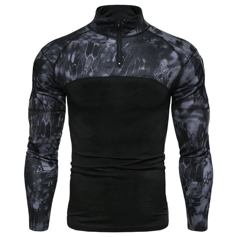 Outdoor Fitness Men's Summer Camouflage Long Sleeve T-Shirt Youth Tactical Clothing Frog