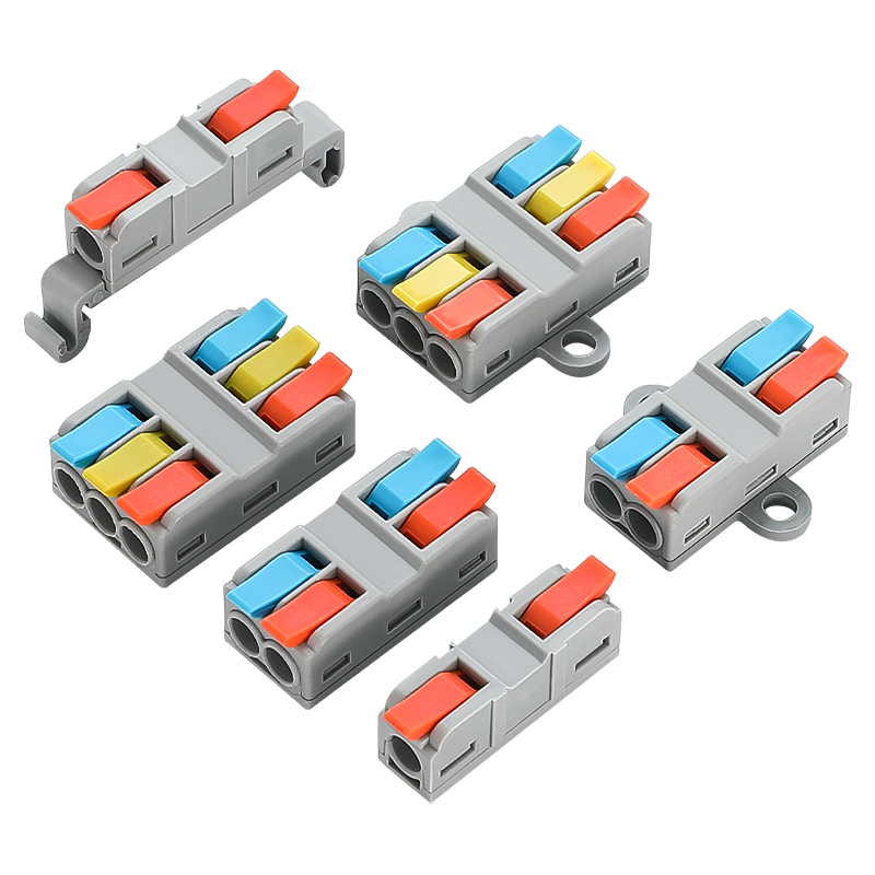 Mini Two-In and Two-Out Quick Connector Wire Plug-In Connector Multi-Functional Butt Connector Plug-In Terminal Block