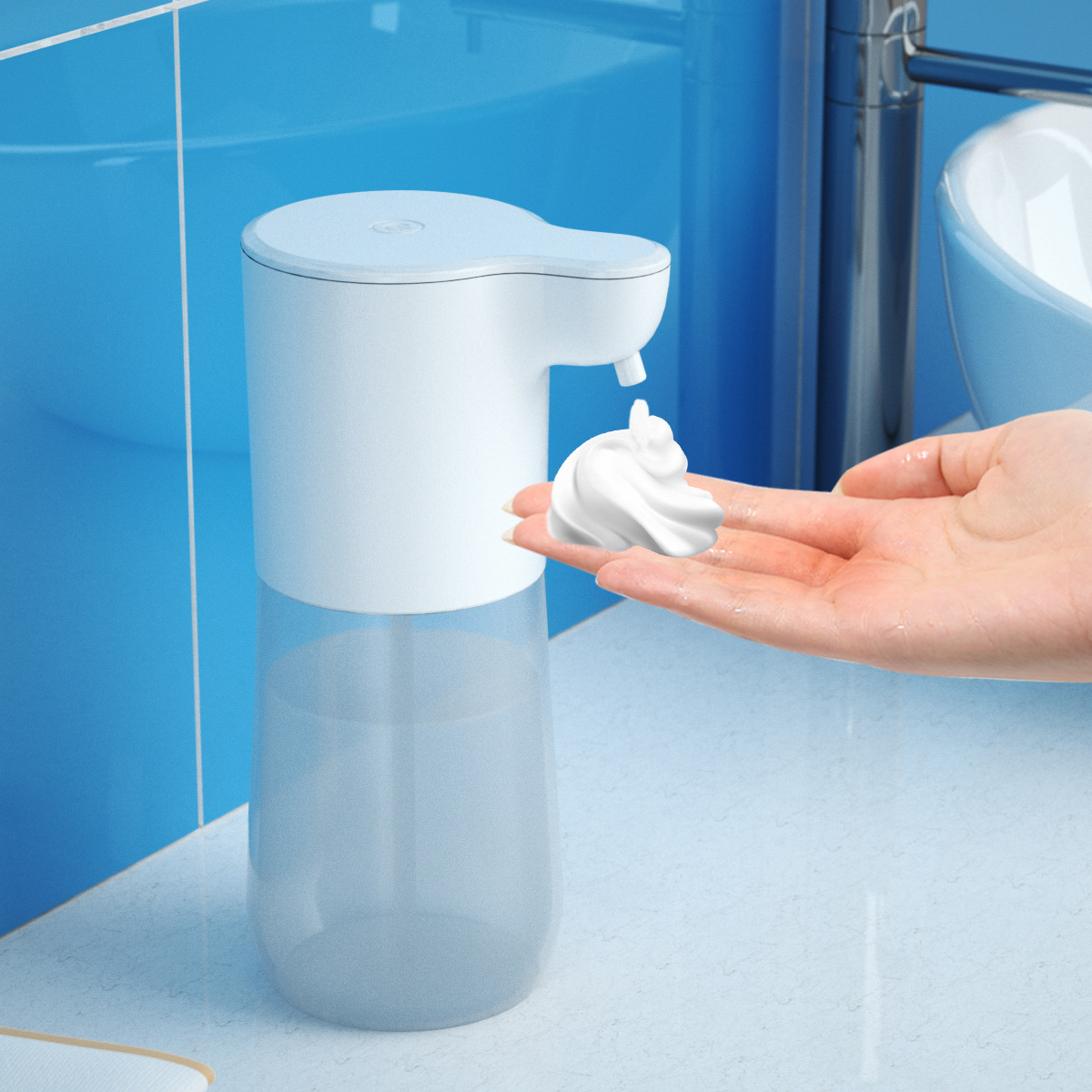 Automatic Sensor Soap Dispenser Electric Mobile Phone Foam Hand Soap Soap Dispenser Wall-Mounted Bubble Machine Infrared Sensor