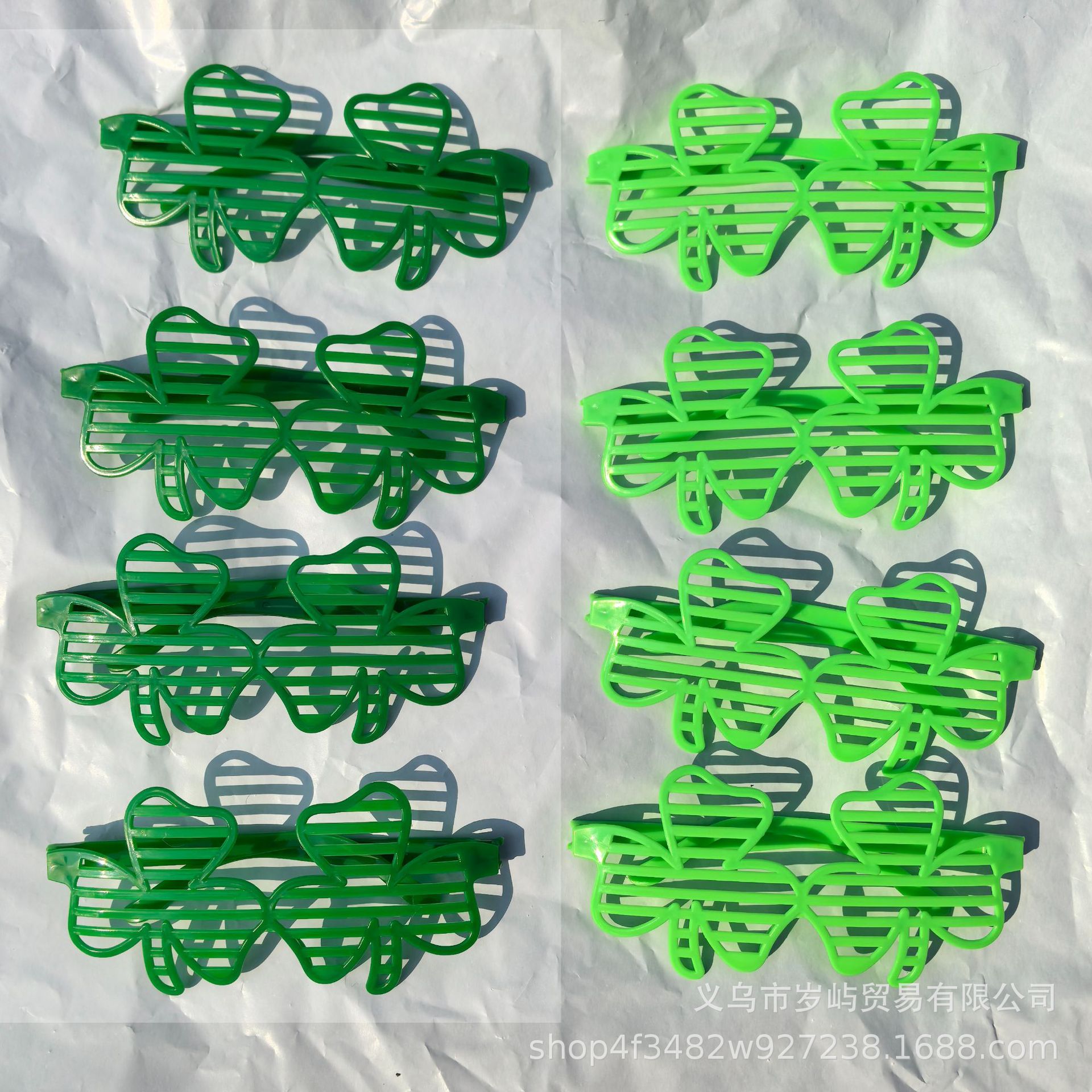 Кросс-Бордер Очки Четырехлистного Клевера на День Ирландии Рамка Очков для Вечеринки на День Святого Патрика Без Линз