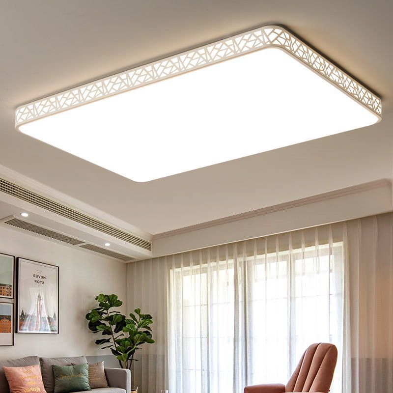 Led Ceiling Lamp Rectangular Living Room Lamp Modern Simple Round Bedroom Lamp Large Size Super Bright Office Factory