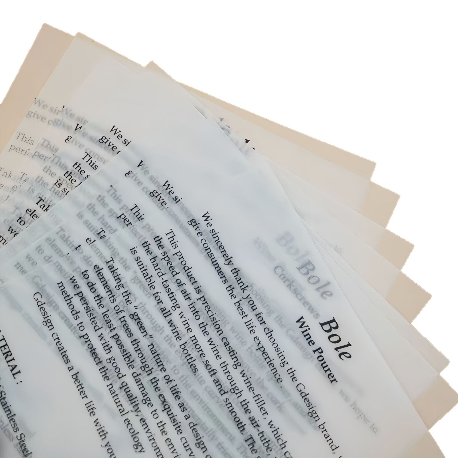 Butter Paper Translucent Sulfuric Acid Paper Custom Logo Monochrome Printing Clothing Box Wrapping Paper Custom Size