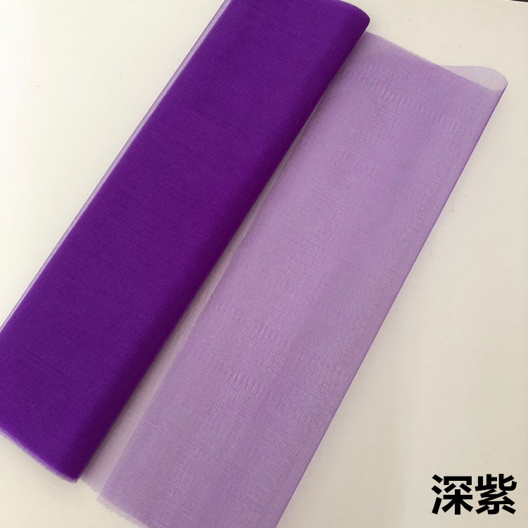 Cross-border in stock wedding decoration snow yarn 48cm * 5m flower packaging yarn curtain OPP paperless tube packaging crystal yarn