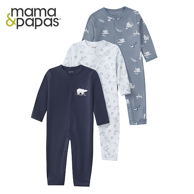 Детская одежда для новорожденных, комбинезон с длинным рукавом, трехпредметный комплект