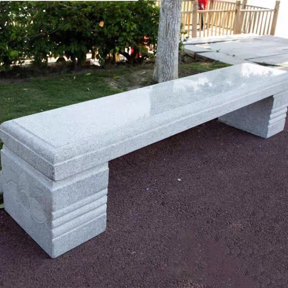 Granite Stone Bench Park Chair Outdoor Bench Marble Anti-Corrosion Wood Leisure Stone Chair Bench Stone Carving Stone Bench