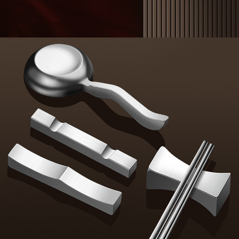 Держатель для палочек из нержавеющей стали с золотым покрытием, гостиничная посуда, коммерческий двухфункциональный держатель для палочек, подушка для палочек, держатель для ложек